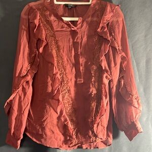 Burt orange blouse
